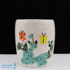گلدان سرامیکی گل برجسته شکوفه