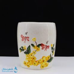 گلدان سرامیکی گل برجسته شکوفه