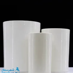 گلدان سرامیکی استوانه سفید