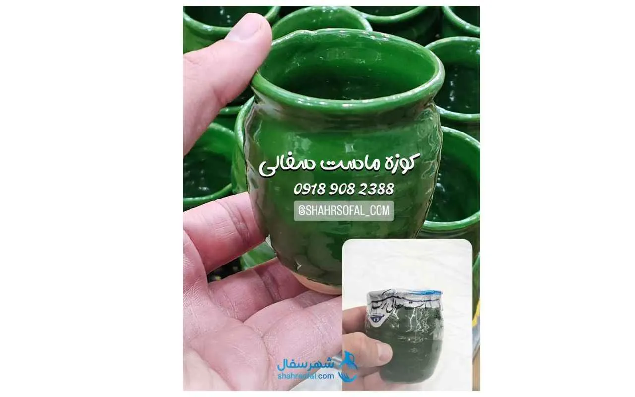 ظرف ماست سفالی تک نفره