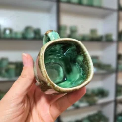 شات قهوه خوری سرامیکی ماربل مدل مکعبی