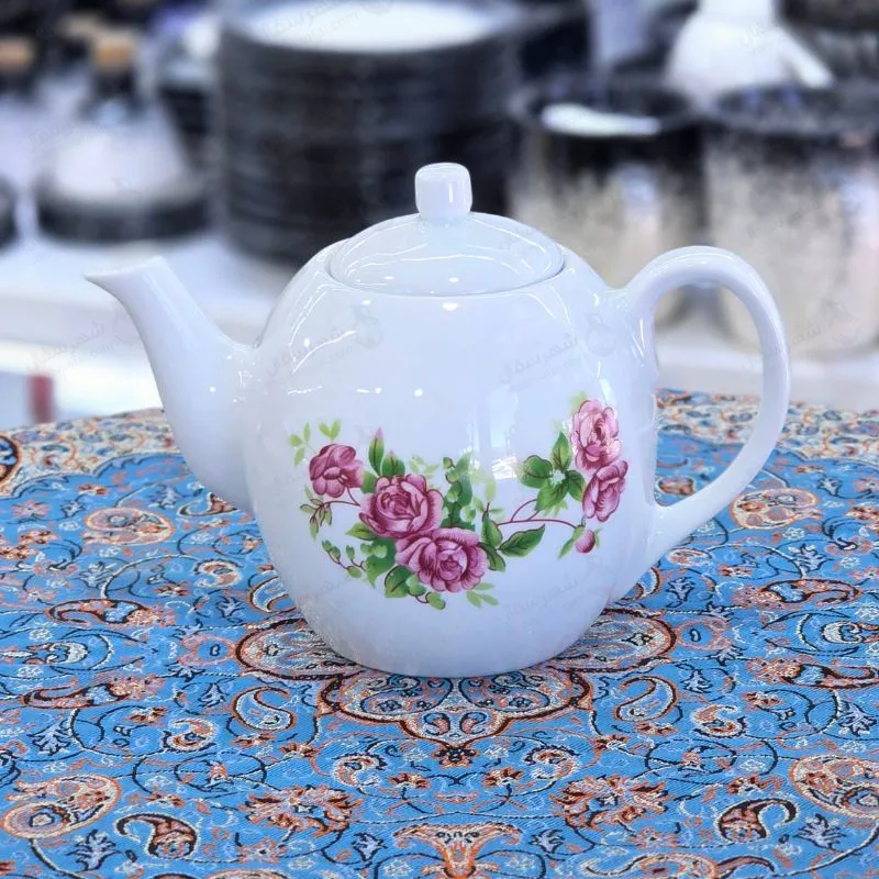 قوری چینی گل سرخی