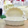 مرغ خوری سرامیکی بیضی مات
