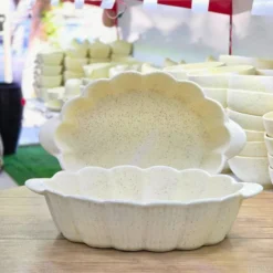مرغ خوری سرامیکی بیضی مات