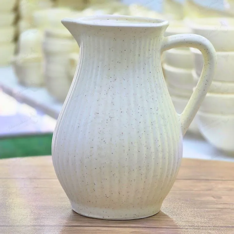 پارچ سرامیکی مات مدل شیاردار