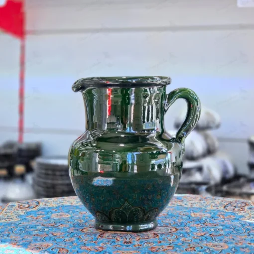 پارچ سفالی کوچک سبز